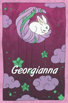 [592e9] @R.e.a.d# #O.n.l.i.n.e@ Georgianna: personalized notebook sleeping bunny on the moon with stars softcover 120 pages blank useful as notebook, dream diary, scrapbook, journal or gift idea - Jenny Illus ~ePub~