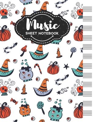 [a7aac] !R.e.a.d% *O.n.l.i.n.e@ Music Sheet Notebook: Blank Staff Manuscript Paper with Halloween Themed Cover Design - Harmony Vibes Publishing ^P.D.F~